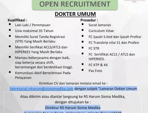 Loker Archives Rumah Sakit Harum Sismamedika