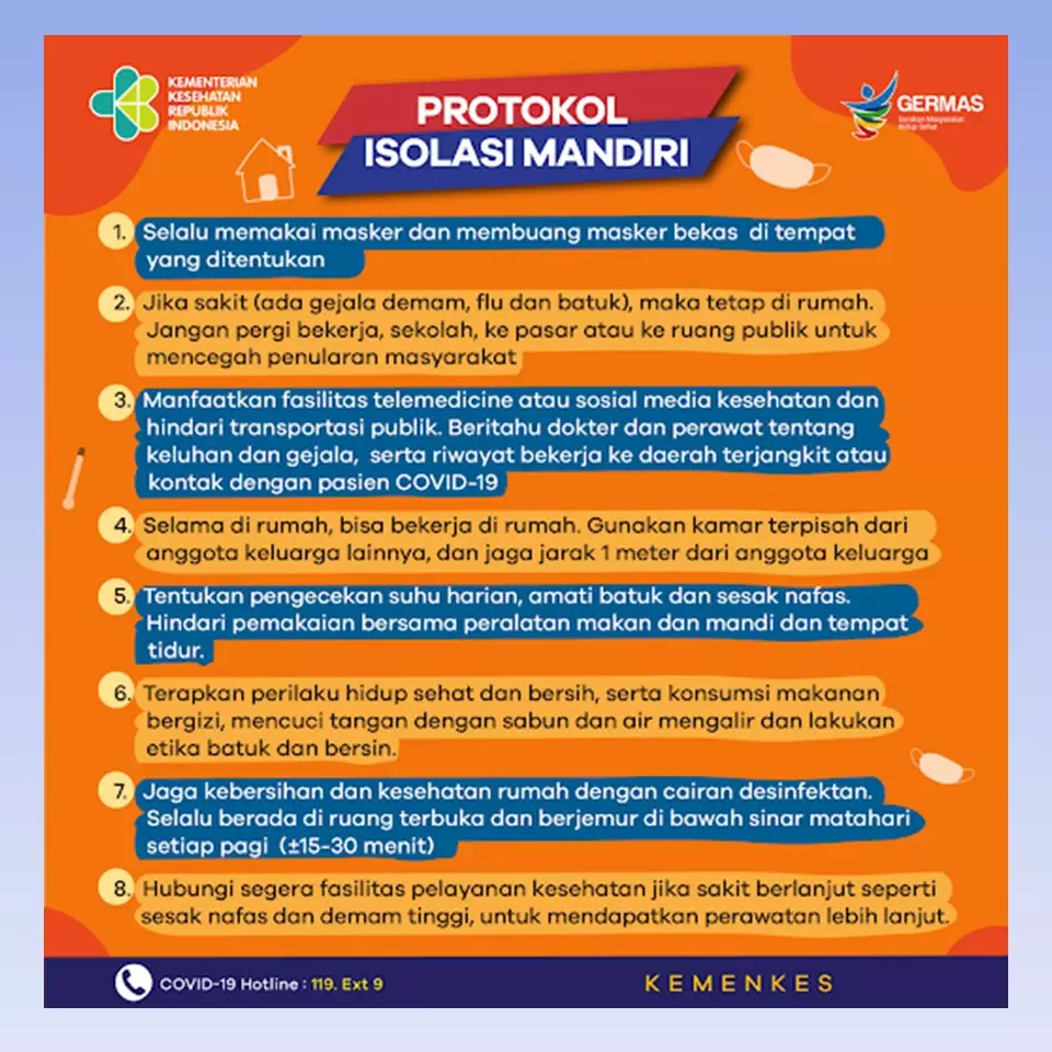 Protokol Isolasi Mandiri Covid19