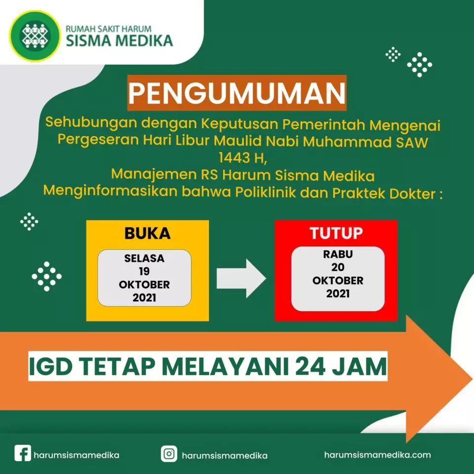 Pengumuman Pergeseran Hari Libur Layanan