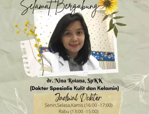 Selamat Bergabung dr. Nina Roiana, Sp. KK (Spesialis Kulit Kelamin)