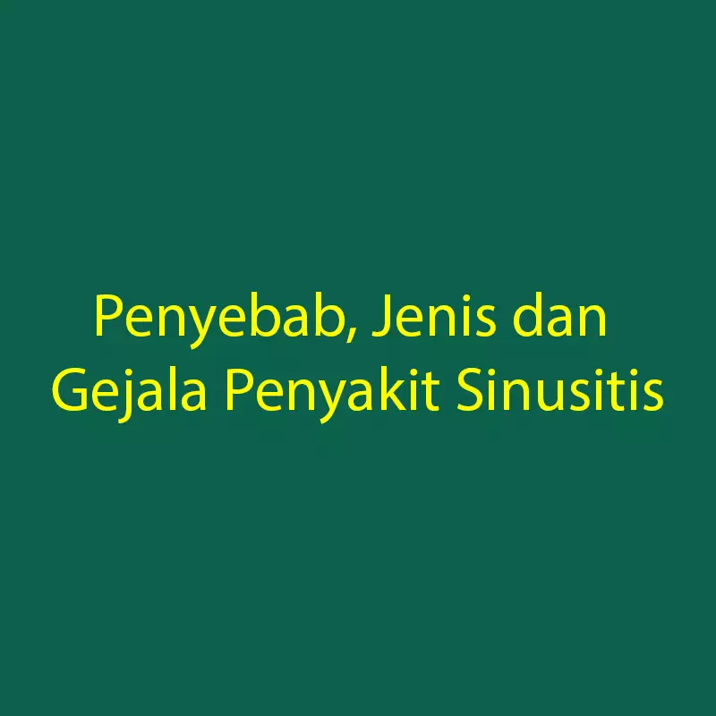 Penyebab, Jenis Dan Gejala Penyakit Sinusitis - Rumah Sakit Harum ...